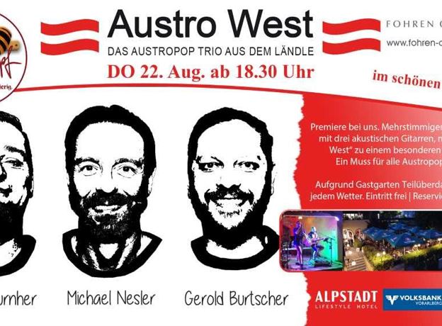 Austro West live im Kohldampf Gastgarten - Fohren Center