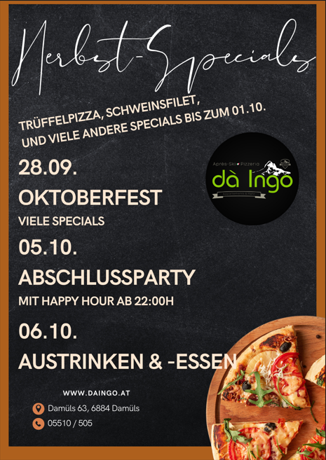 Asbchlussfest der Pizzeria DA INGO