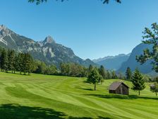 Golfing for the first Time at the Golf Course Bludenz-Braz