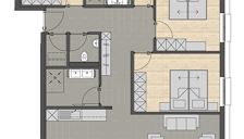 Apartment, separate toilet and shower/bathtub, 4 or more bed rooms