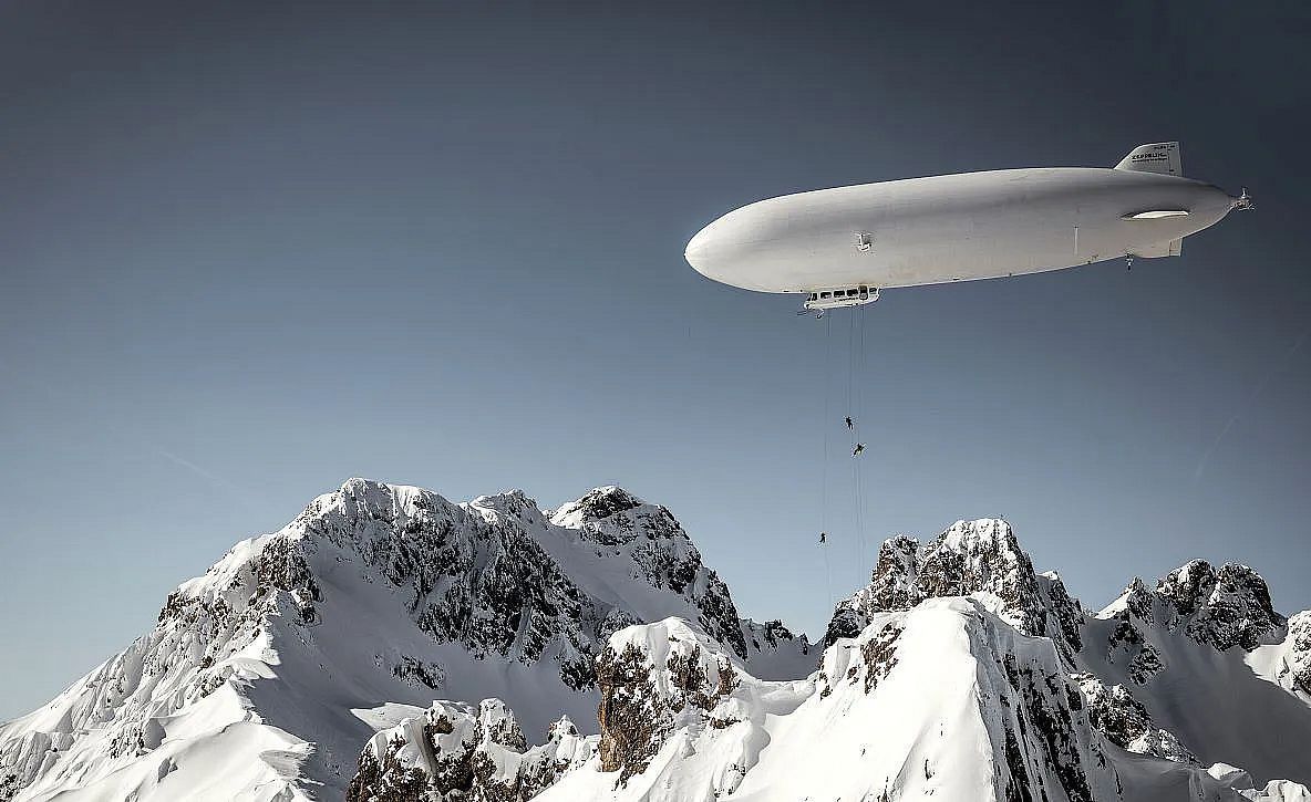 Zeppelin Skiing - at "Kleiner Valkastiel" in Brandnertal